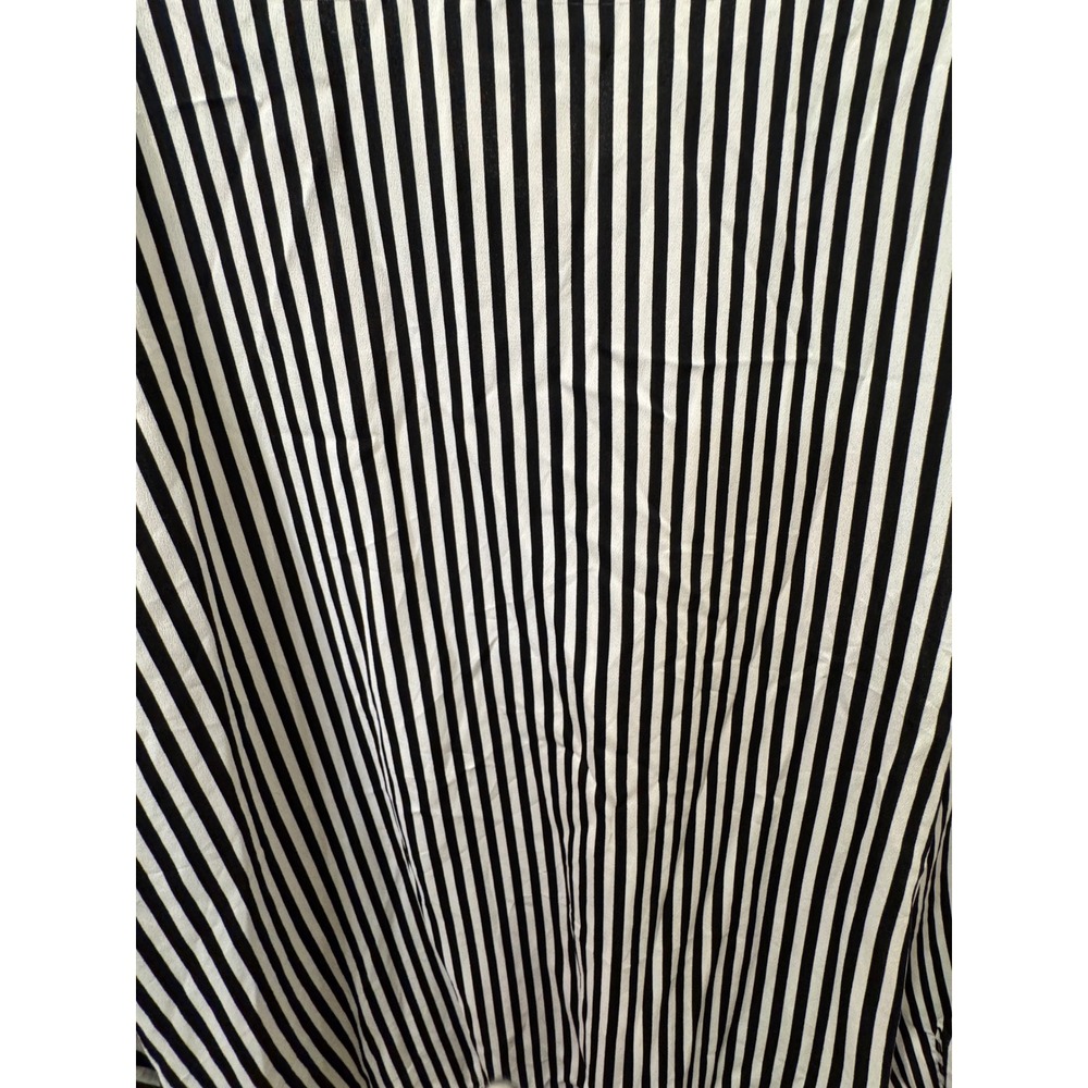 Chicos Boho Stripe Popover Top 3/4 Sleeve Black White Blouse Size 3 XL 570170381 - Picture 5 of 6